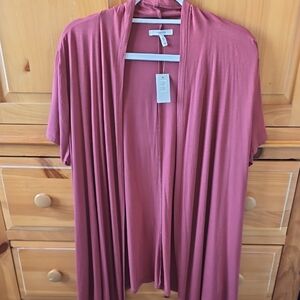 Maurices Soft Pink Short Sleeve Cardigan